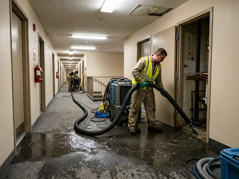multi-unit-apartment-hallway-f-005 — frequently asked questions, Emergency Burst Pipe Water Extraction & Removal in Blue Ash…